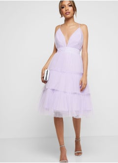 True Decadence Layered Tulle Cami Dress  - Image 4