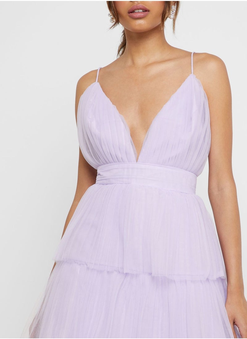 True Decadence - Layered Tulle Cami Dress - Image 1