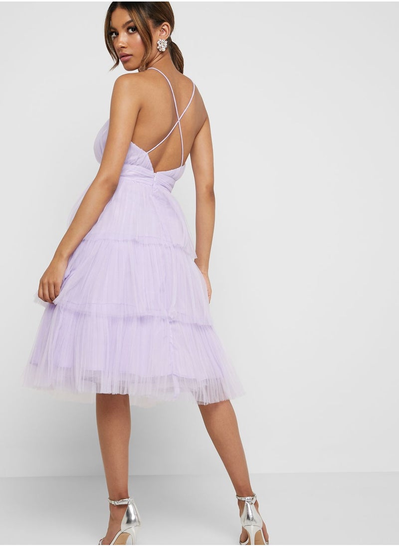 True Decadence - Layered Tulle Cami Dress - Image 1