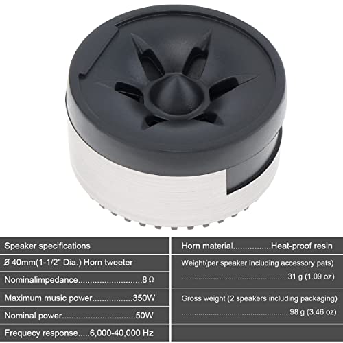 DriSentri 2 Pieces Car Tweeters 350W High Efficiency Mini Dome Tweeter Speakers for Car Audio System - Image 3