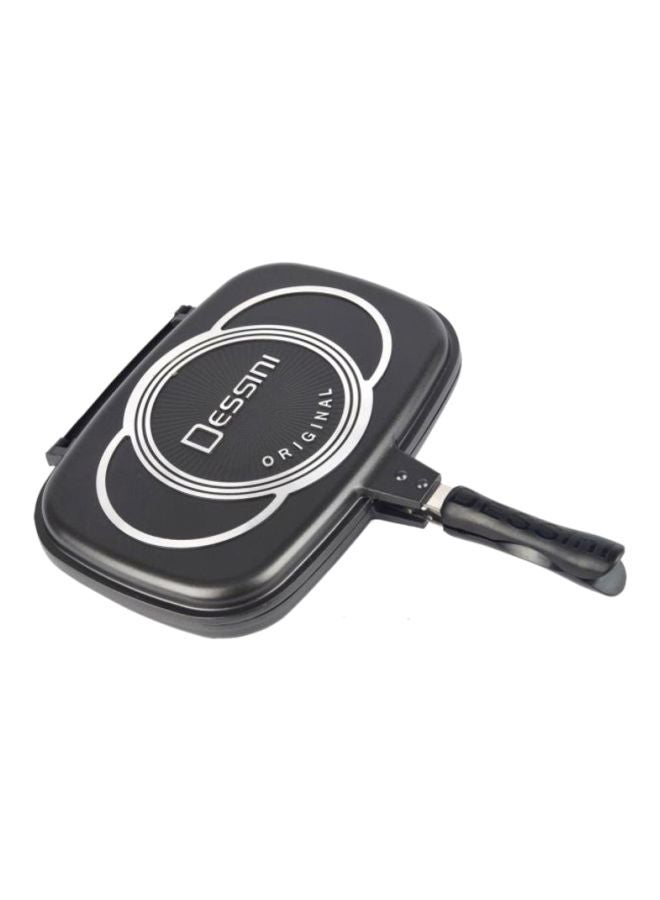 DESSINI Double Side Granite Grill Pan Black/Silver/Red 36cm - Image 1