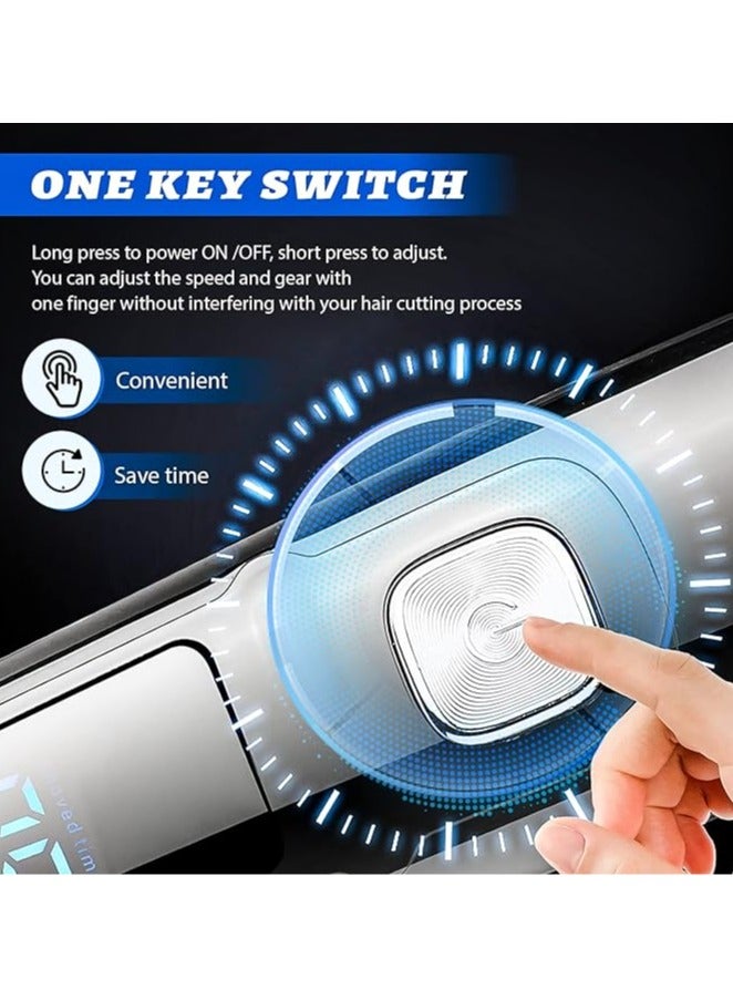 عام جهاز حلاقة محترف 11 في 1 لللحية والشعر مع إعداد طول، حلاقة الشعر، قابل لإعادة الشحن، شاشة LED، هدية للوجه والرأس والجسم للرجال - Image 3