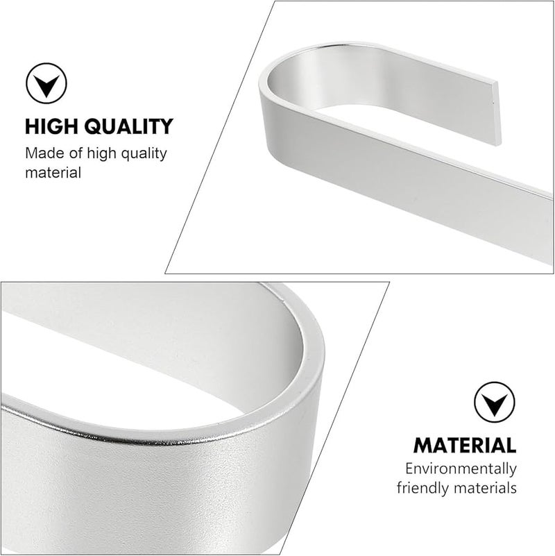 Mobestech 45cm Silver Aluminium Towel Rack Wall Mounted Bathroom Kitchen Storage Bar - Image 4