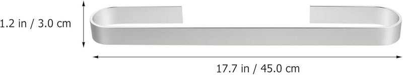 Mobestech 45cm Silver Aluminium Towel Rack Wall Mounted Bathroom Kitchen Storage Bar - Image 3