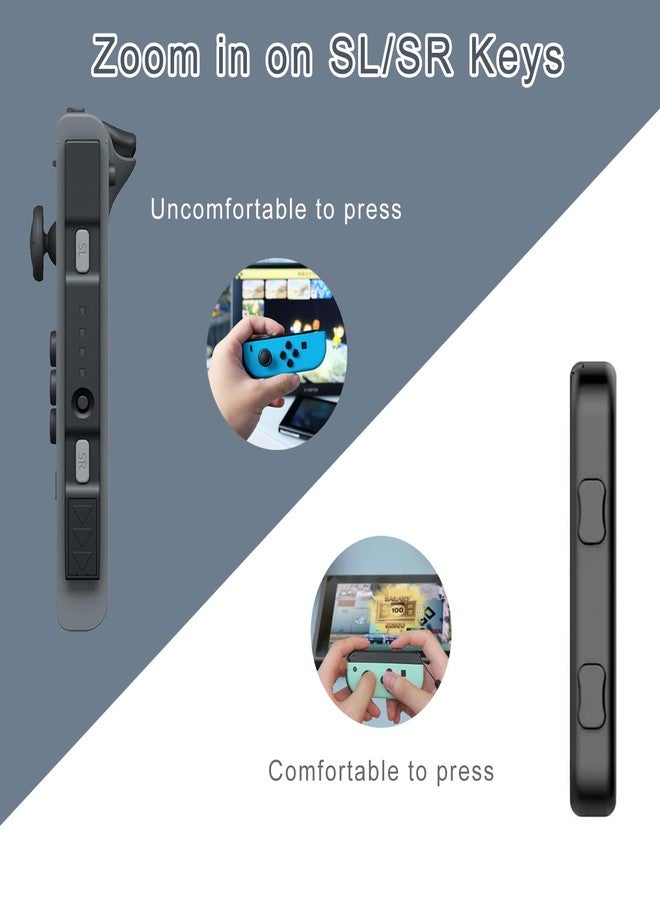 حزام Lonxmovs Joycon لجهاز Switch - ملحقات بديلة لحزام معصم Joycon، عبوة من قطعتين (أسود) - Image 3