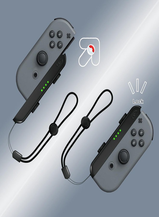 حزام Lonxmovs Joycon لجهاز Switch - ملحقات بديلة لحزام معصم Joycon، عبوة من قطعتين (أسود) - Image 2