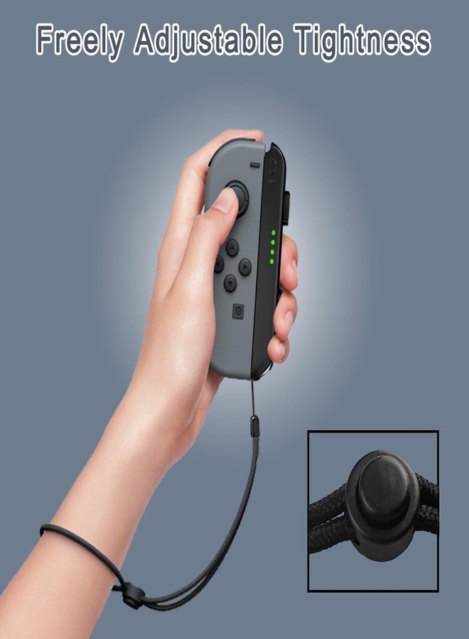 حزام Lonxmovs Joycon لجهاز Switch - ملحقات بديلة لحزام معصم Joycon، عبوة من قطعتين (أسود) - Image 5
