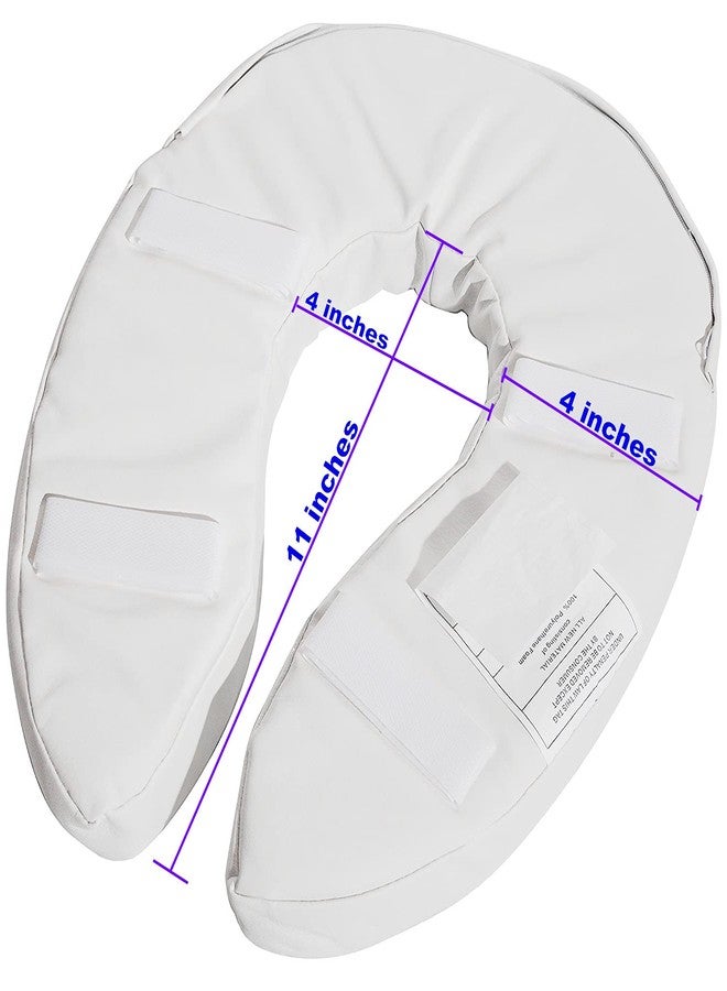 PCP Raised Toilet Seat Cushion, 2" High Padded Comfort Support, Universal Fit, Portable with Adjustable Fastening Straps - Image 3