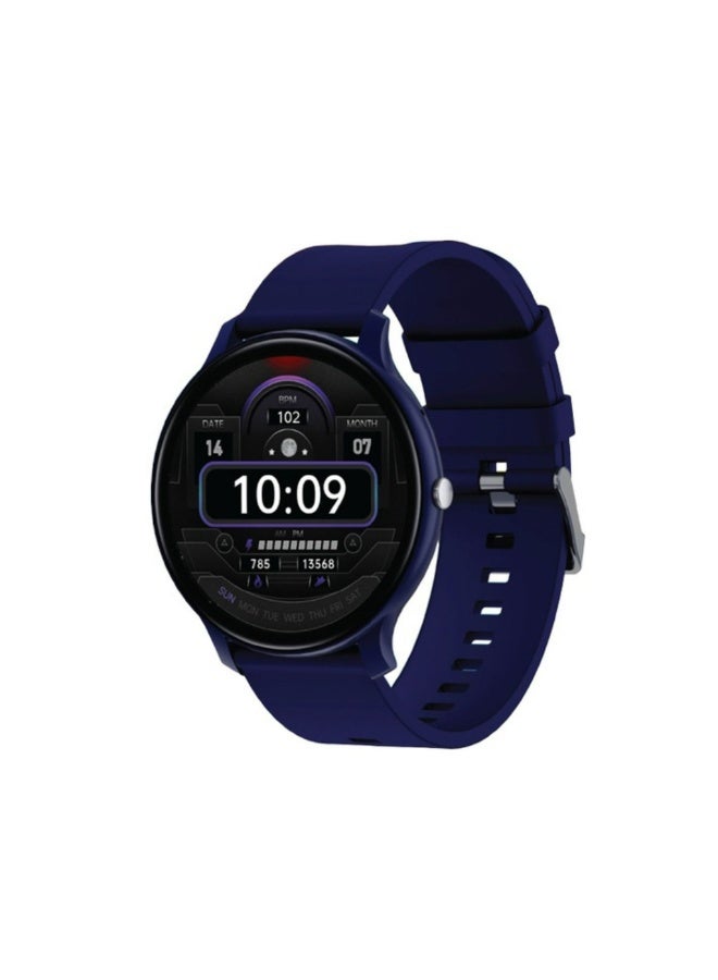 GREEN LION GT-FIT Smart Watch with 1.45” Always-On Display, Bluetooth Calling, Heart Rate & Sleep Monitoring, Multiple Sports Modes, IP68 Waterproof, 5-7 Days Battery, Magnetic Charging – 22mm Strap-Blue