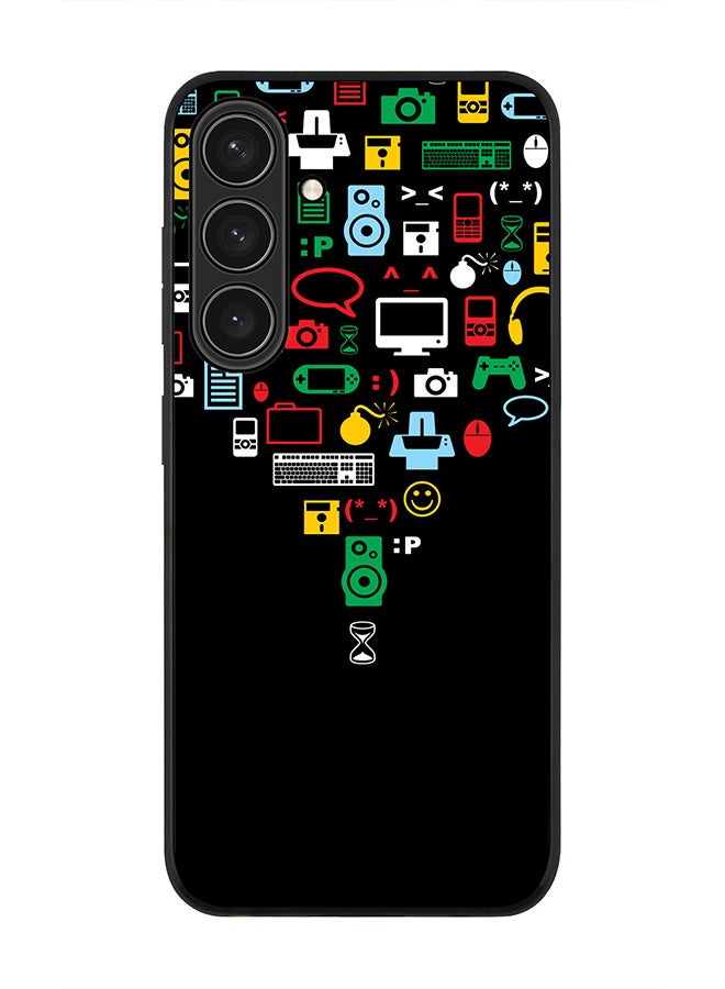 Stylizedd For Samsung Galaxy S25+ / S25 Plus 5G Case,Slim fit Camera Protection, Shockproof Thin Phone cover  - Convergence (Black) - Image 1