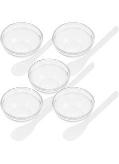 FOMIYES FOMIYES Terrarium 5 Sets Facial Masks Mixing Bowl Set Glass Cosmetic Mix Bowl Clear Prep Measuring Bowl DIY Mud Masks Mix Bowl with Spoon for Home Salon Skincare Products Makeup Kit  - Image 1