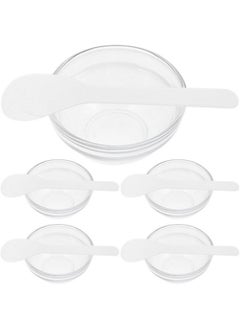 FOMIYES FOMIYES Terrarium 5 Sets Facial Masks Mixing Bowl Set Glass Cosmetic Mix Bowl Clear Prep Measuring Bowl DIY Mud Masks Mix Bowl with Spoon for Home Salon Skincare Products Makeup Kit  - Image 2