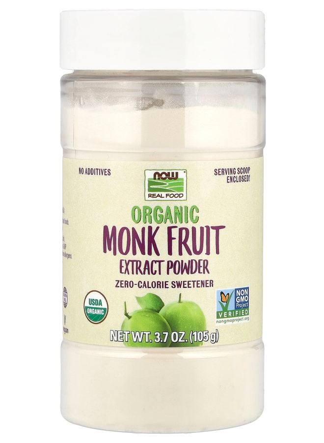now Organic Monk Fruit Extract Powder Zero-Calorie Sweetener 3.7 oz (105 g)