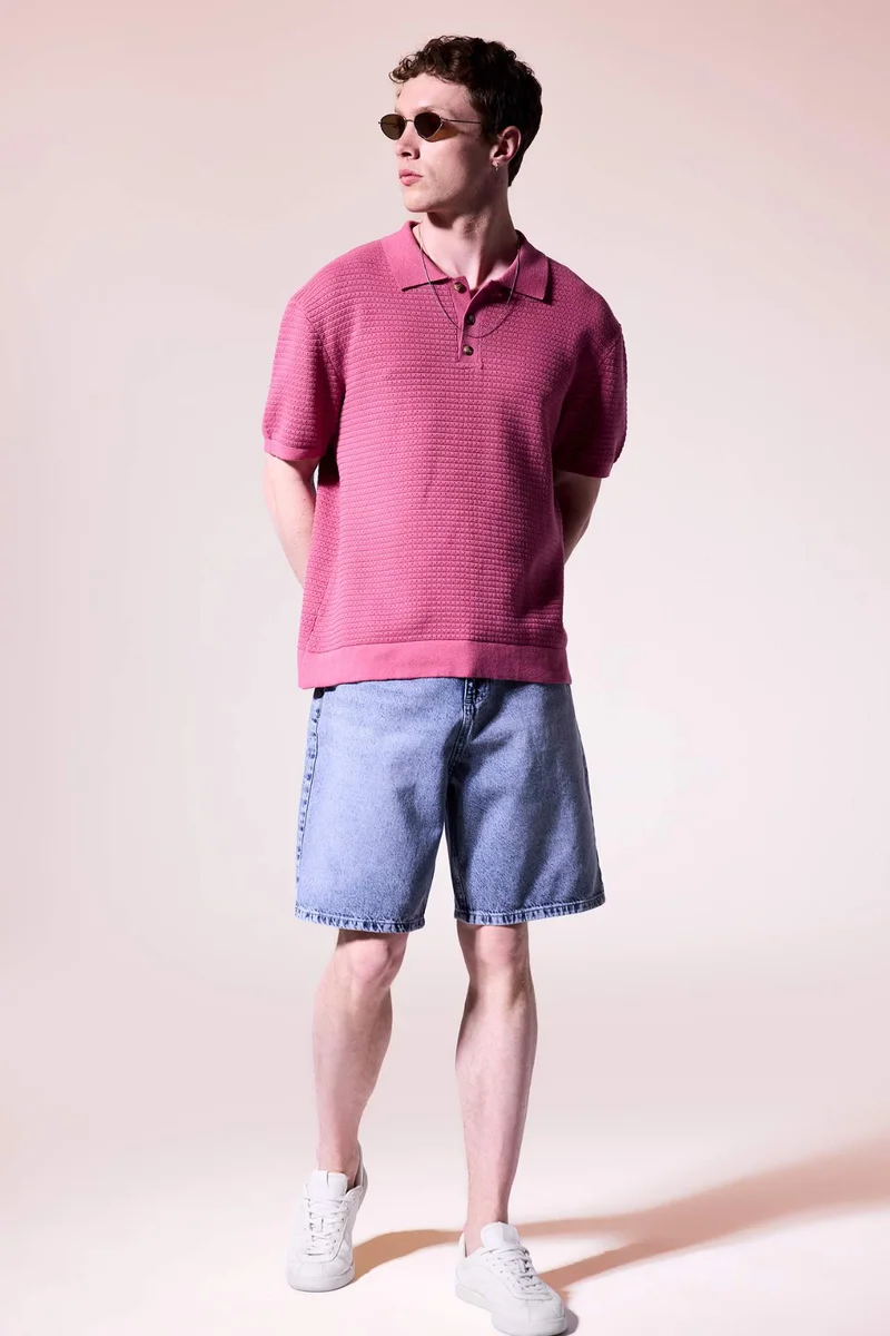 ديفاكتو Straight Fit Bermuda Shorts