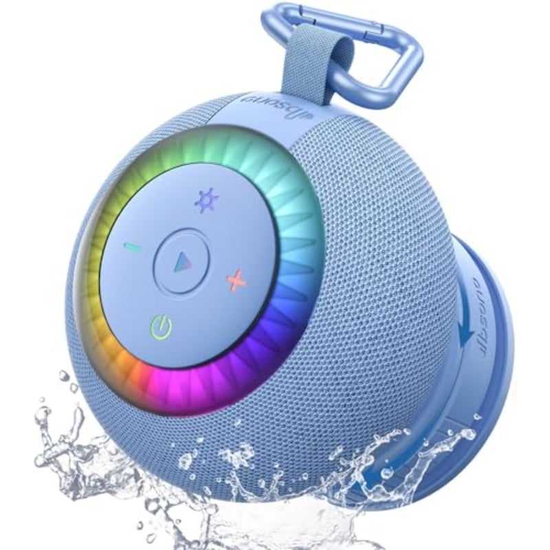 tooth Shower Speaker Waterproof IPX7: Removable Vacuum-Lock Suction Cup, 360° Surround Sound, RGB Light, Portable Wireless Speaker for Beach, Pool, Kayak, Back to School Gifts for Adult Teen - Image 1