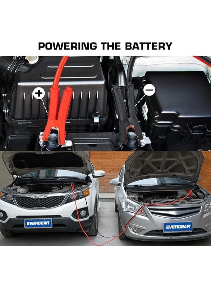 BYSON كابلات تشغيل لبطارية السيارة، قدرة عالية 300AMP 2.2م - Image 4