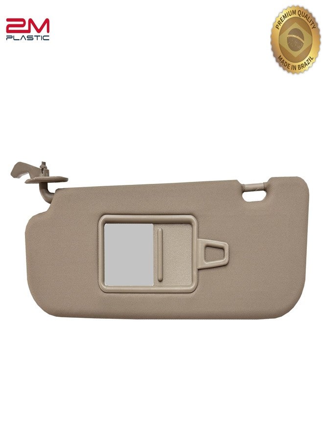 2M PLASTIC Sun Visor Fits for 2011-2015 Hyundai Elantra Beige Without Light OE Quality (Left - Driver) - Image 3