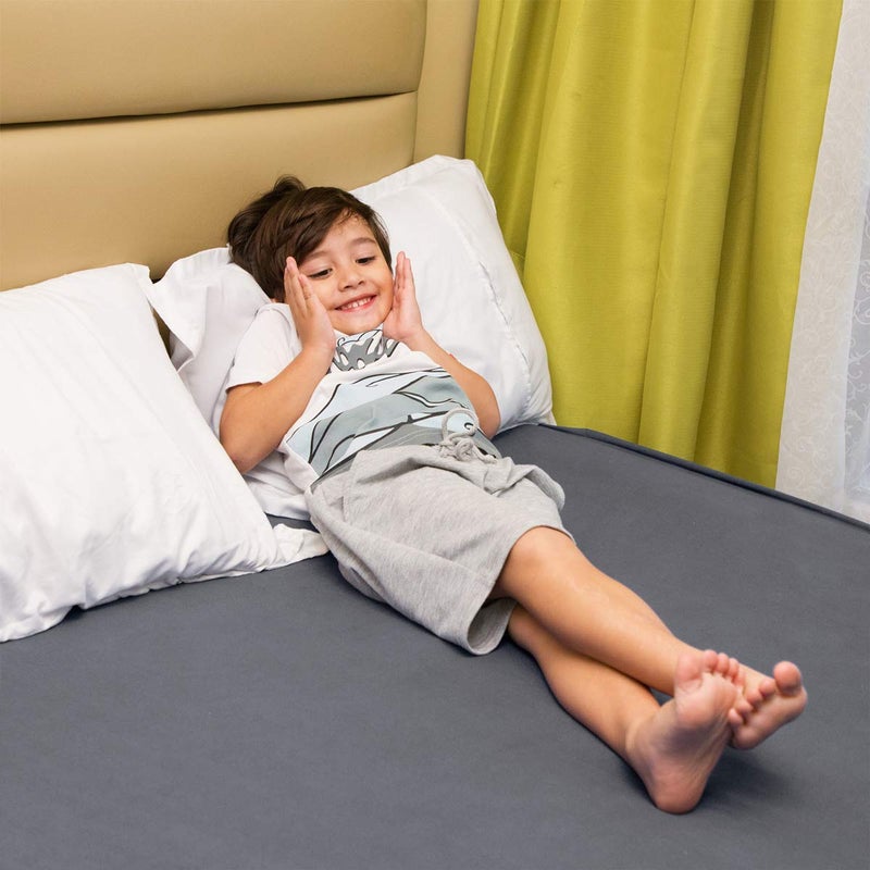 COSMOPLUS Fitted Sheet- COSMOPLUS Twin Fitted Sheet Onlyï¼ˆNo Flat Sheet or Pillow Shamsï¼‰,4 Way Stretch Micro-Knit,Snug Fit,Wrinkle Free,for Standard Mattress and Air Bed Mattress from 8â€ Up to 10â€,Gray - Image 5