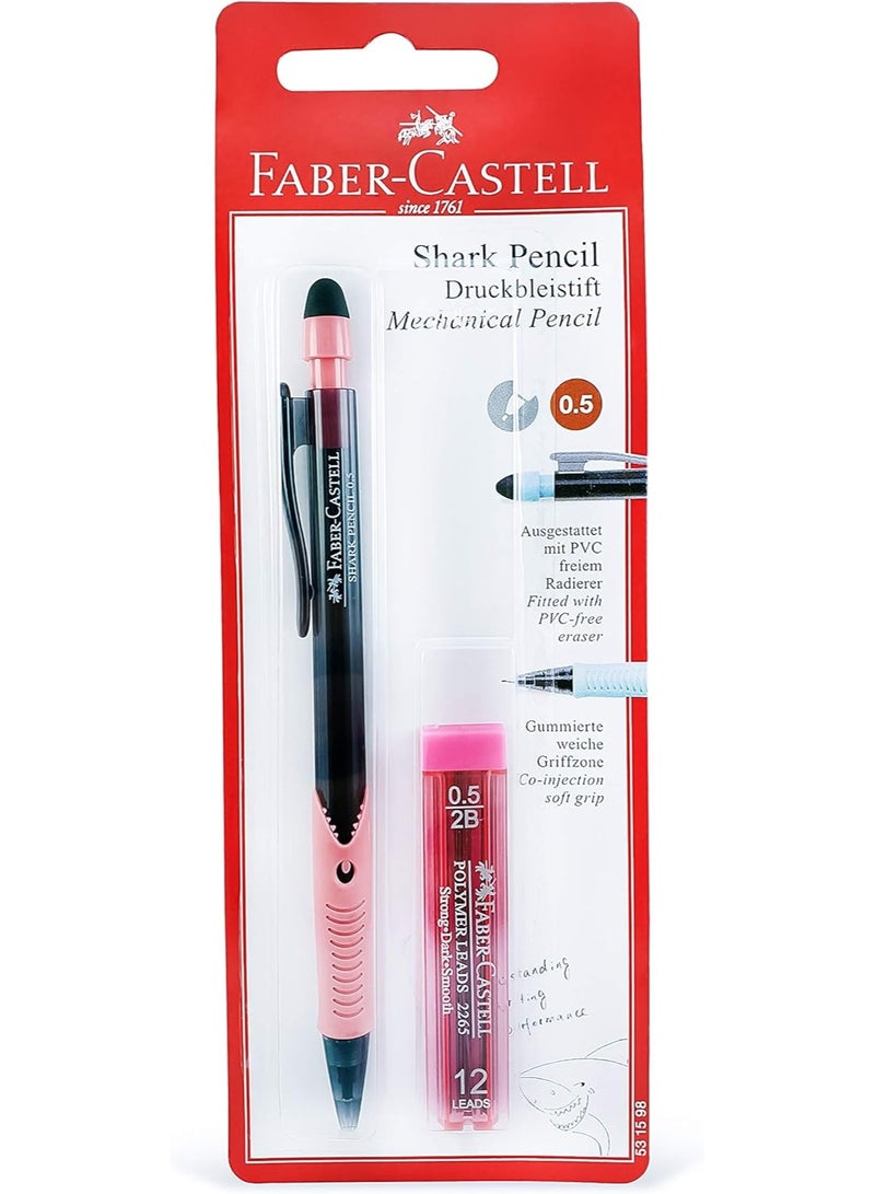 FABER-CASTELL 1-Piece Shark Mechanical Pencil 0.5mm Tip With A Pack Of Leads Assorted Barrel Colours - Image 3