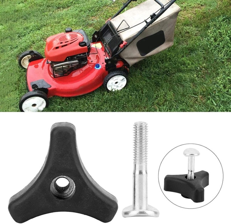 Aramox Triangle Handle Knob Nut Lawn Mower Handle Knob Bolt Handle Knob Knob Nut Screw Bolt for Lawn Mower - Image 4