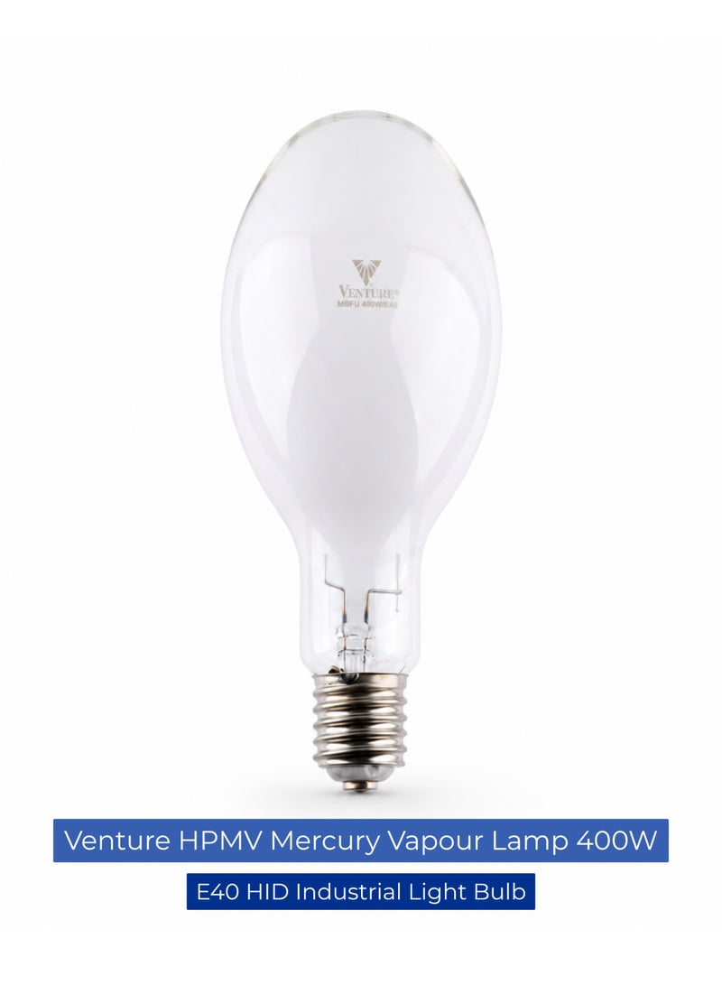 Venture HPMV Mercury Vapour Lamp 400W E40 HID Industrial Light Bulb - Image 1