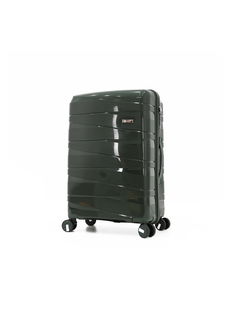 DILIXI مجموعة حقائب سفر صلبة غير قابلة للكسر من مادة البولي بروبيلين مع 8 عجلات، مجموعة من 3 قطع من مادة البولي بروبيلين متعددة الطبقات، مقاس 20 و24 و28 بوصة (أخضر) - Image 2