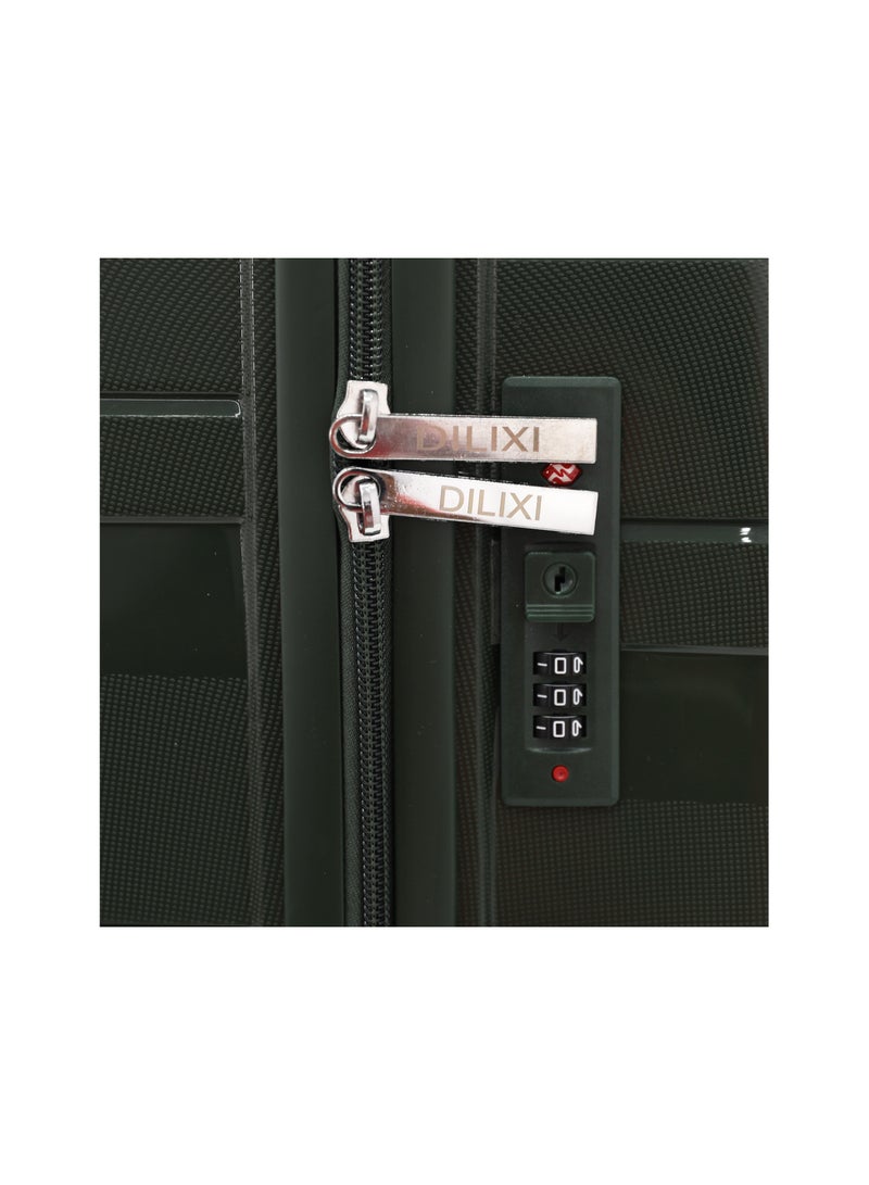 DILIXI مجموعة حقائب سفر صلبة غير قابلة للكسر من مادة البولي بروبيلين مع 8 عجلات، مجموعة من 3 قطع من مادة البولي بروبيلين متعددة الطبقات، مقاس 20 و24 و28 بوصة (أخضر) - Image 4