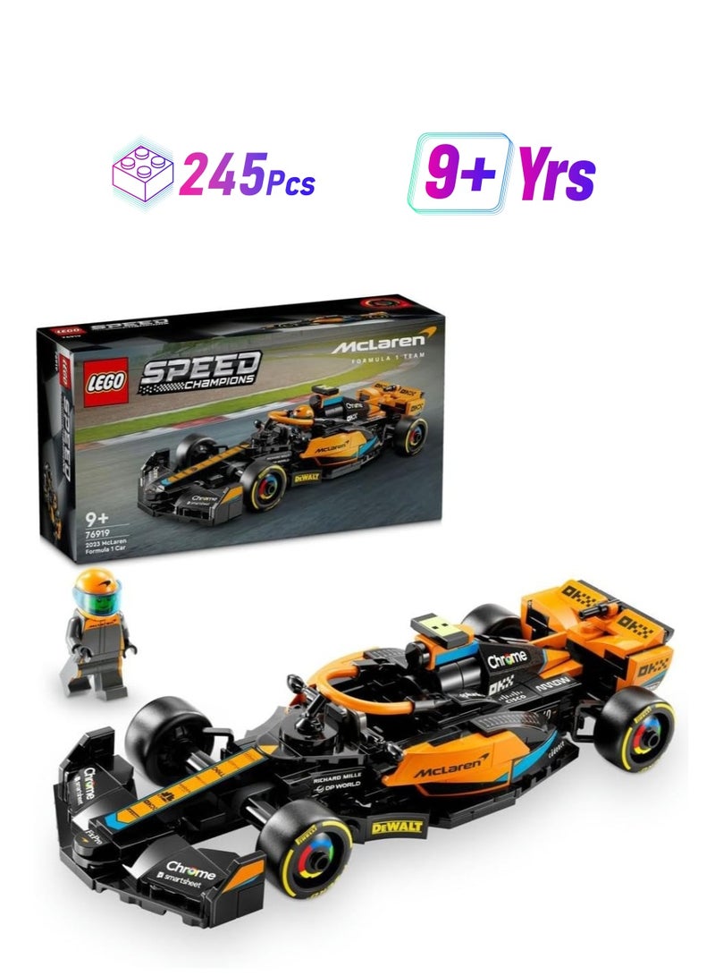 LEGO مجموعة مكعبات بناء سيارة سباق ماكلارين فورمولا 1 2023 من ليجو سبيد تشامبيونز 76919 (245 قطعة) - Image 1