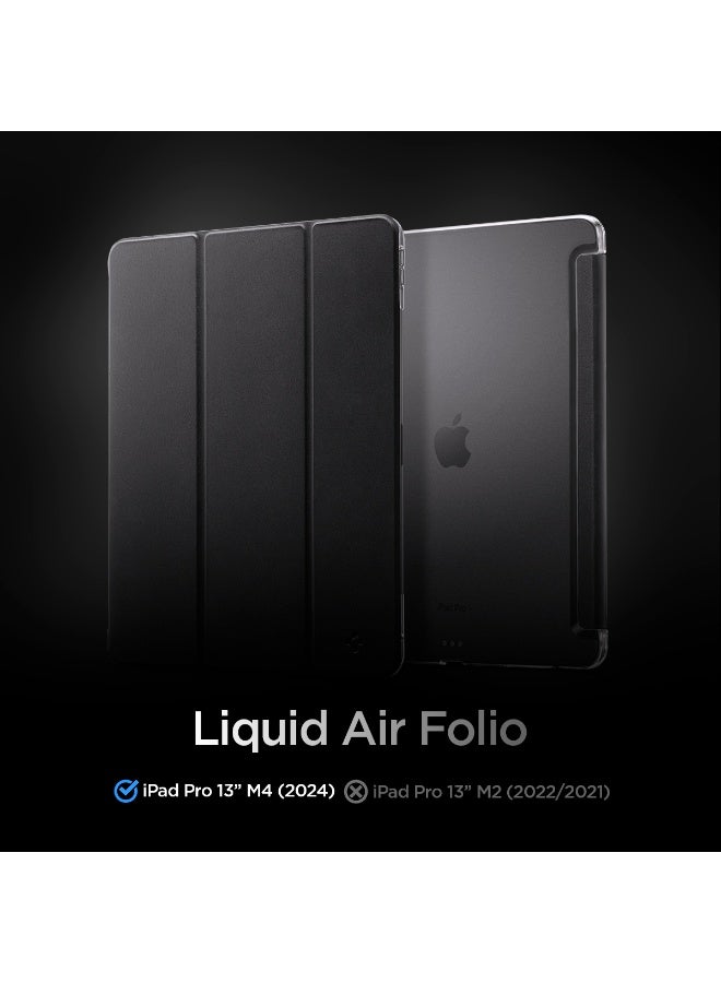 Spigen غطاء Liquid Air Folio لجهاز iPad Pro 13 بوصة M5/M4 (2025-2024) مع حامل ثلاثي الطيات - أسود - Image 2
