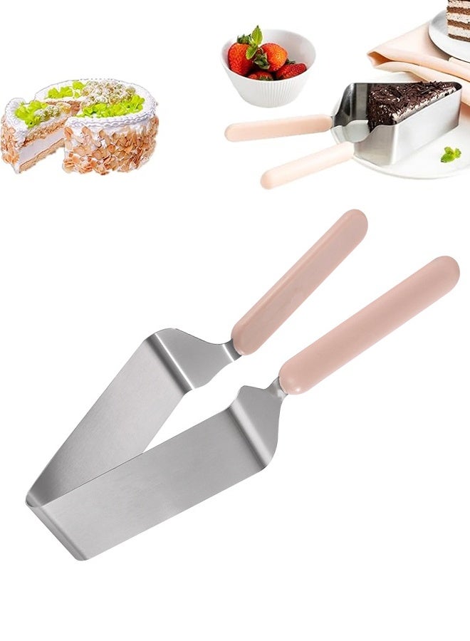 HOMESTAR Cake Cutter Stainless Steel Cake Knife Slicer and Cutter Server with Double Handle for Wedding Birthday Party Desserts Pastry Pizza Pie Divider Slicing Tool - Image 1