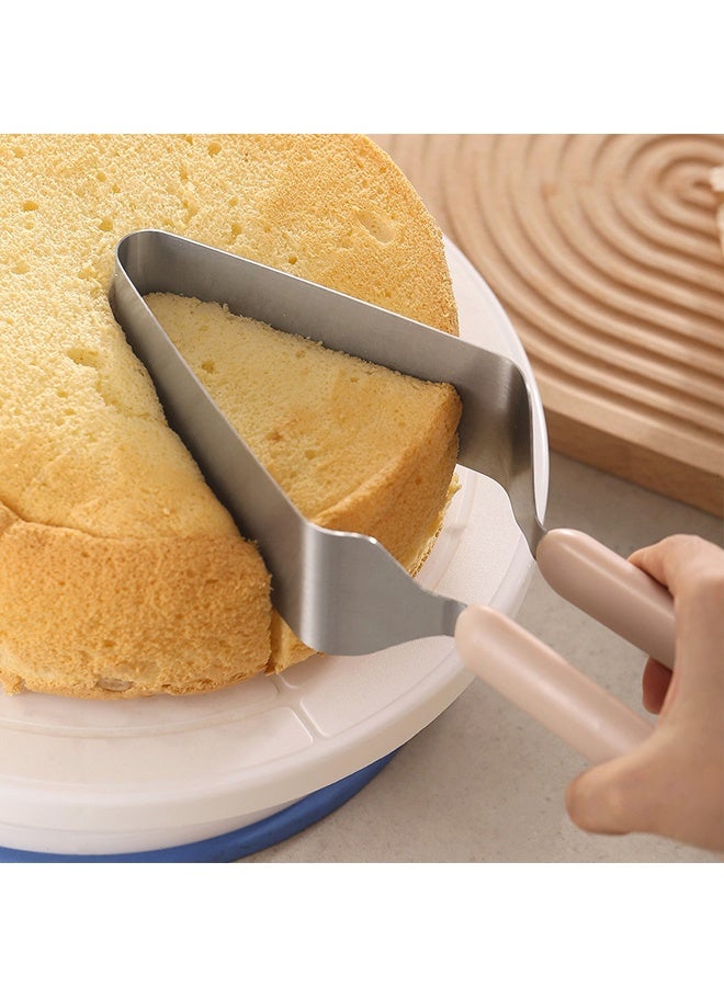 HOMESTAR Cake Cutter Stainless Steel Cake Knife Slicer and Cutter Server with Double Handle for Wedding Birthday Party Desserts Pastry Pizza Pie Divider Slicing Tool - Image 4