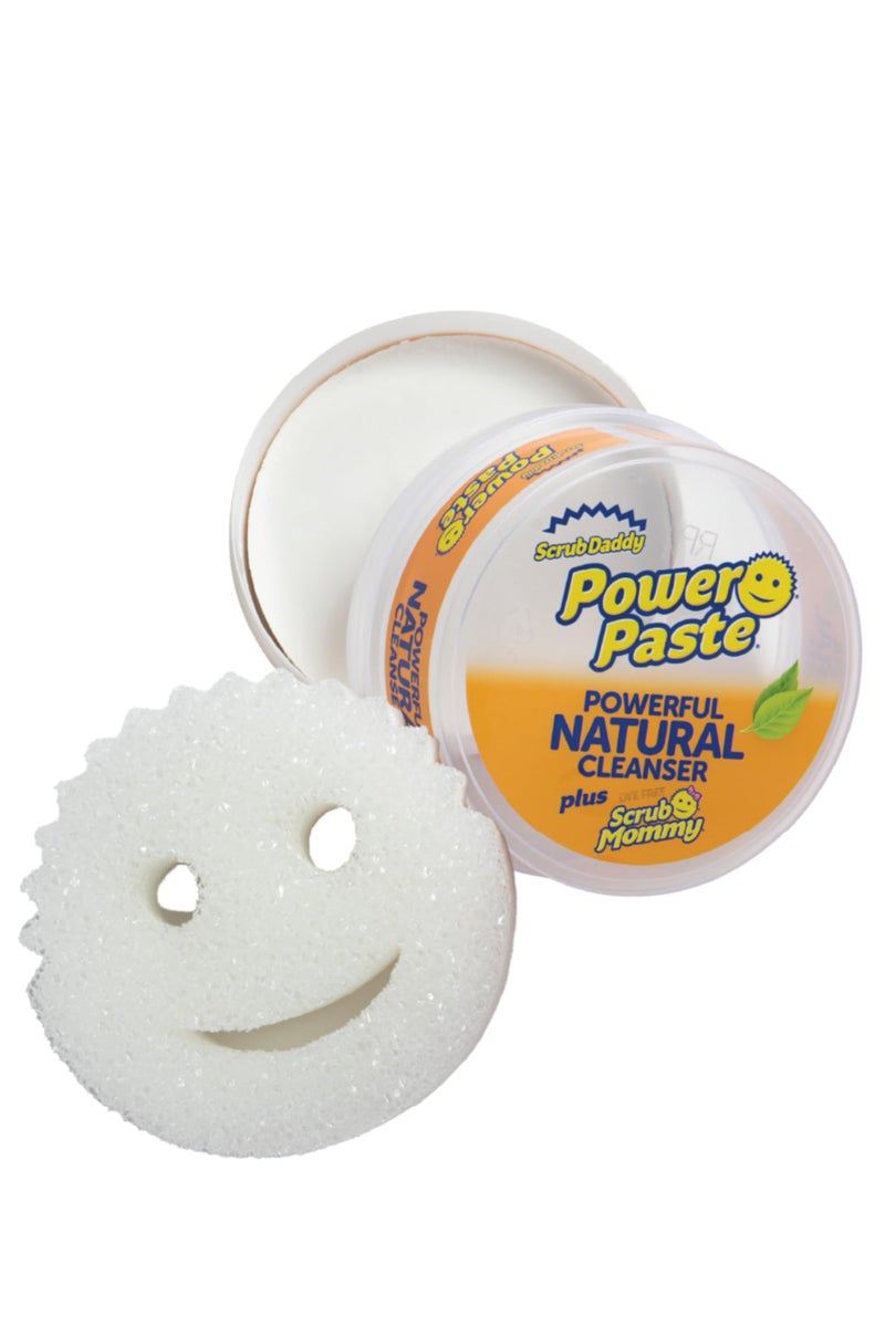 Scrub Daddy PowerPaste Bundle - Clay Based Cleaning & Polishing Scrub - Non Toxic Cleaning Paste for Grease, Limescale & More - Includes 1 Scrub Mommy Sponge (2 Pieces) - Image 1