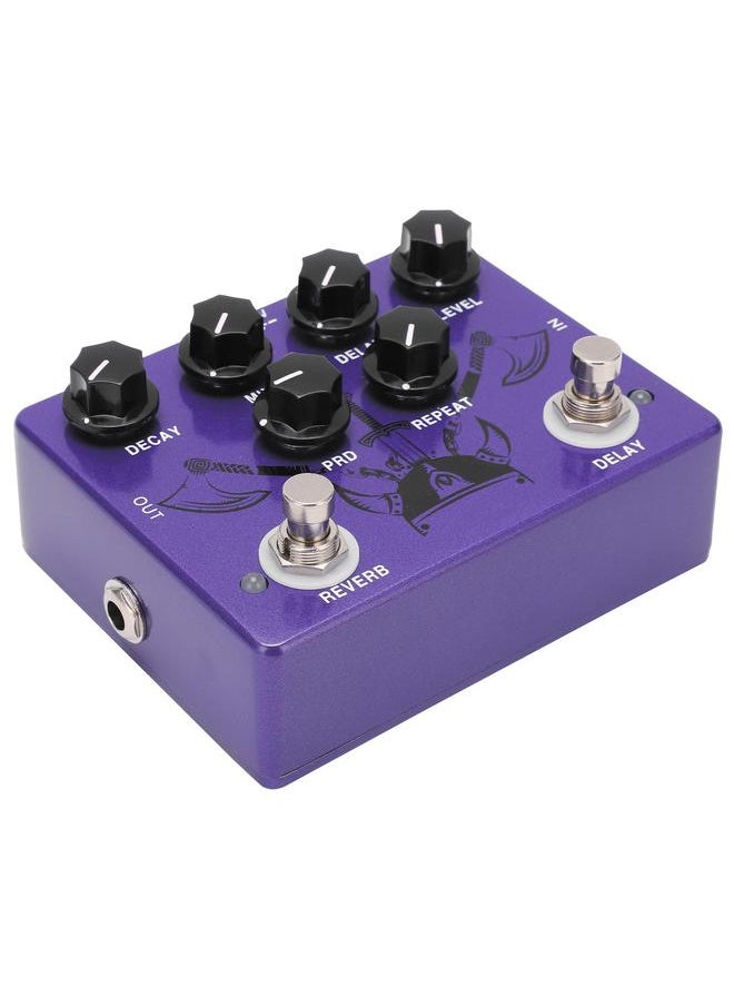 Guitar Effect Pedal Reverb Digital Delay 2 in 1 True Bypass Single Instrument Accessory CP‑80