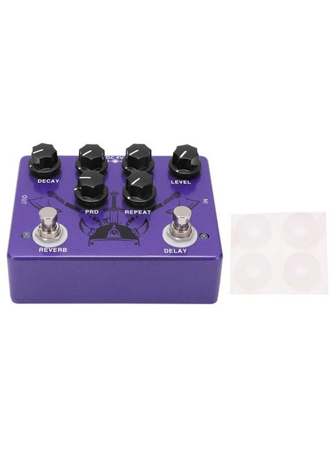 Guitar Effect Pedal Reverb Digital Delay 2 in 1 True Bypass Single Instrument Accessory CP‑80