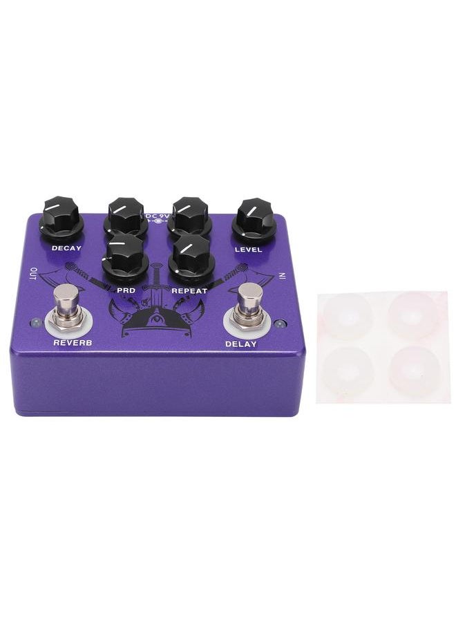 Guitar Effect Pedal Reverb Digital Delay 2 in 1 True Bypass Single Instrument Accessory CP‑80