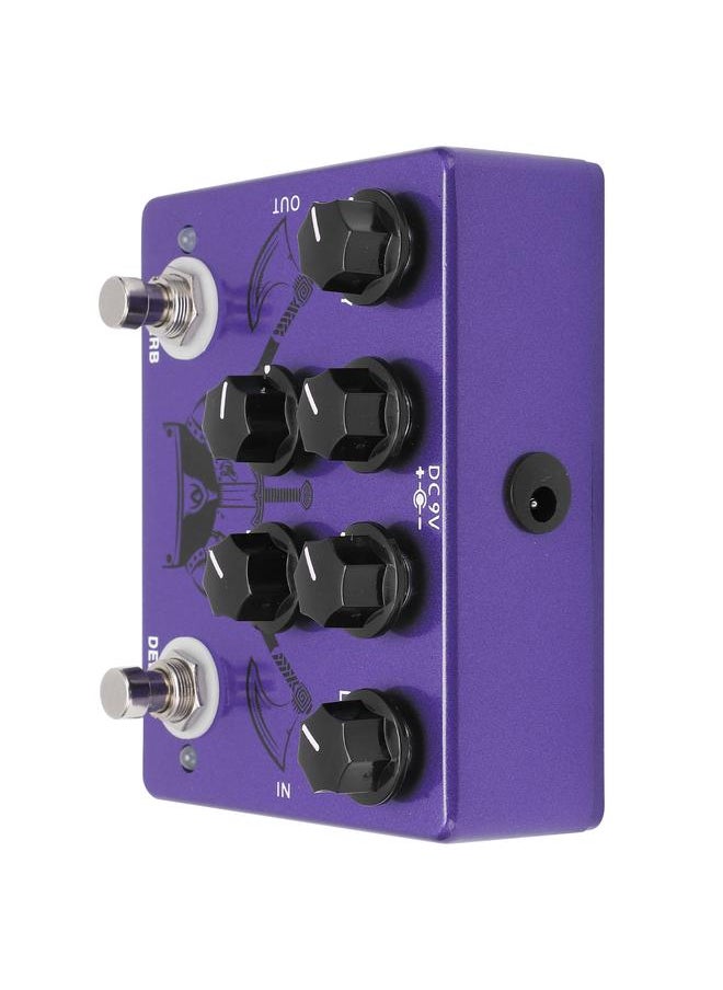 Guitar Effect Pedal Reverb Digital Delay 2 in 1 True Bypass Single Instrument Accessory CP‑80