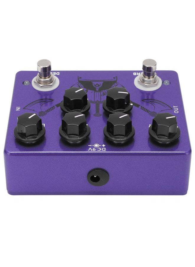 Guitar Effect Pedal Reverb Digital Delay 2 in 1 True Bypass Single Instrument Accessory CP‑80