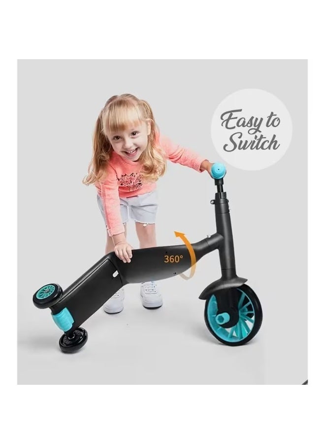 Macon 3-in-1 Kids Convertible Scooter, Balance Bike & Tricycle ,Adjustable 3-Wheel Toddler Ride-On with Pedals, Indoor & Outdoor Fun for Ages 2-8, Red/Black - Image 5