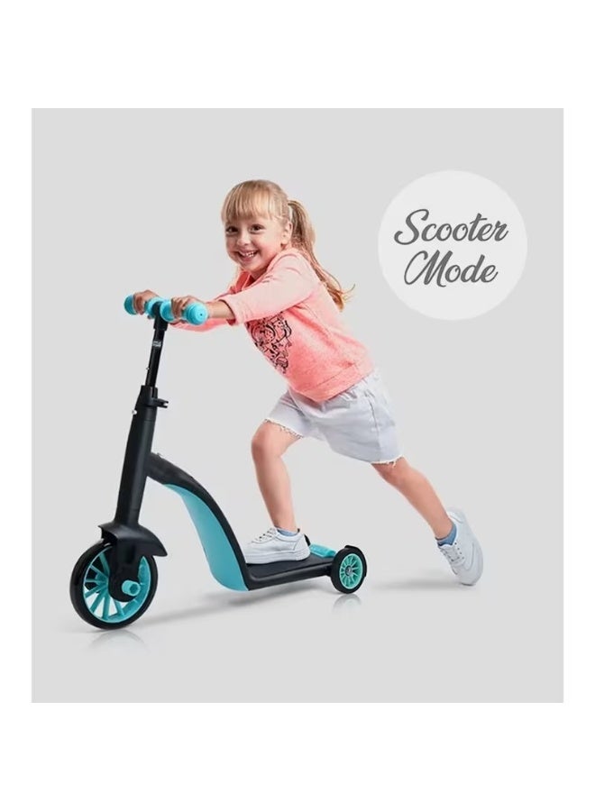 Macon 3-in-1 Kids Convertible Scooter, Balance Bike & Tricycle ,Adjustable 3-Wheel Toddler Ride-On with Pedals, Indoor & Outdoor Fun for Ages 2-8, Red/Black - Image 3