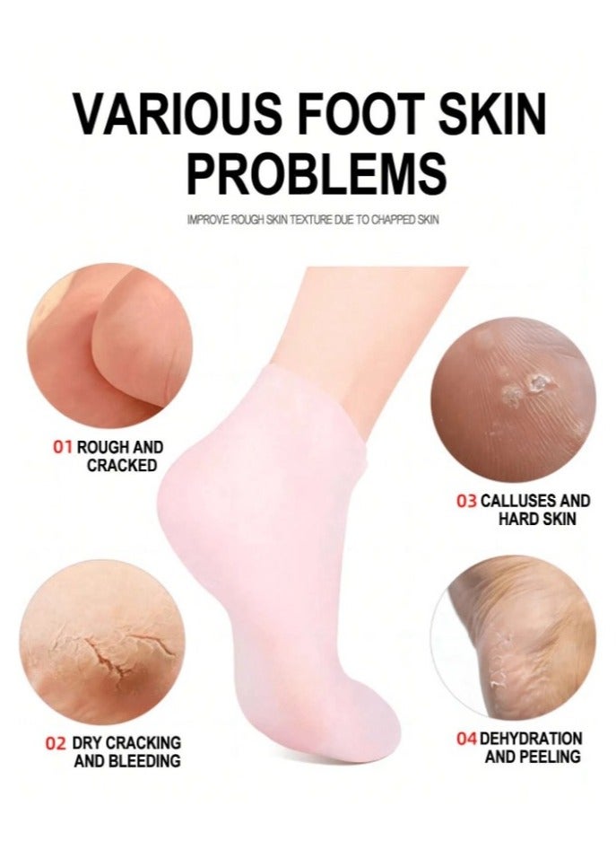 Silicone anti-cracked foot socks used for the beach, waterproof, help remove dry or cracked calluses and protect the feet - Image 1