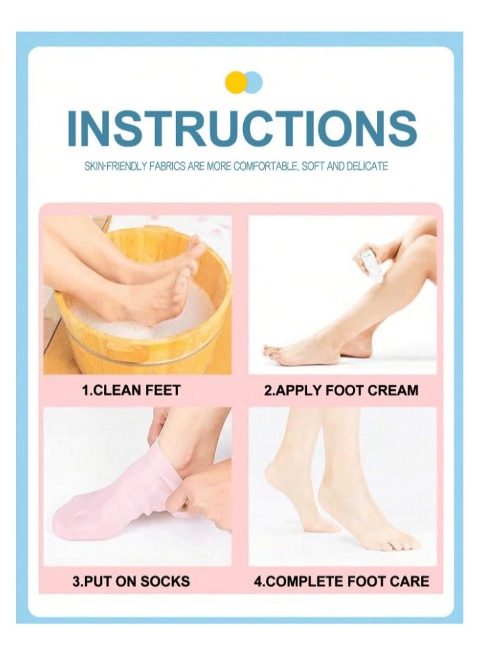 Silicone anti-cracked foot socks used for the beach, waterproof, help remove dry or cracked calluses and protect the feet - Image 3
