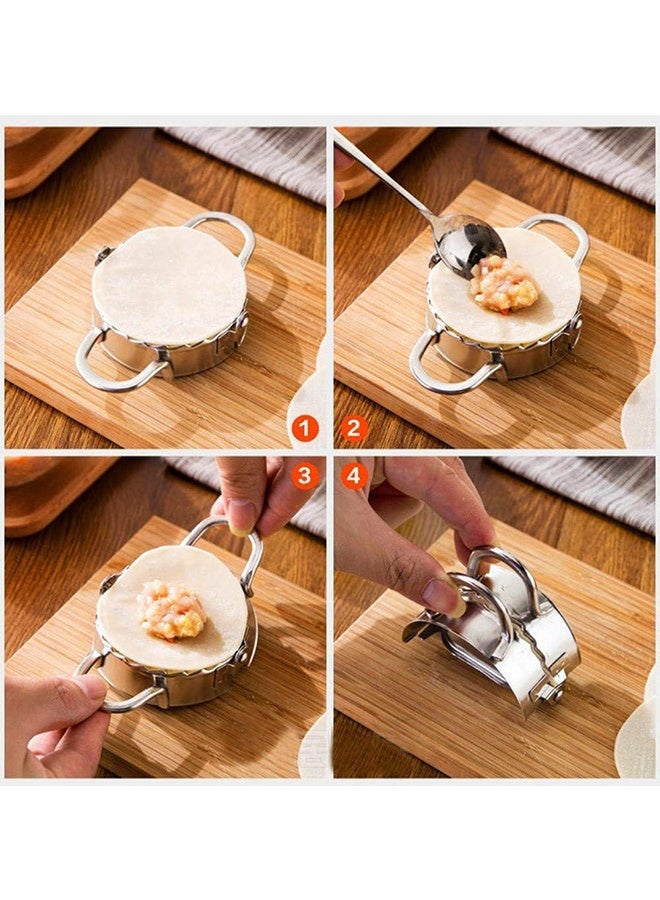 Dumpling Maker - Dumpling Press/Stainless Steel Empanada Press/Pie Ravioli Dumpling Wrappers Mold Kitchen Accessories (9.5cm/3.74 Large) - Image 3