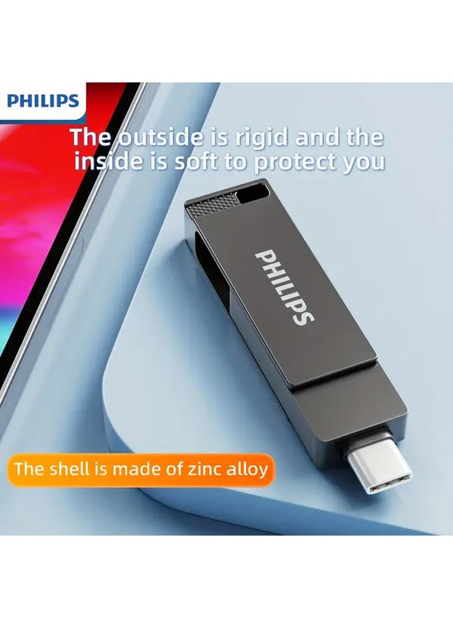 Philips 128GB Dual Head USB 3 2 Flash Drive High Speed Portable Metal Storage - Image 5