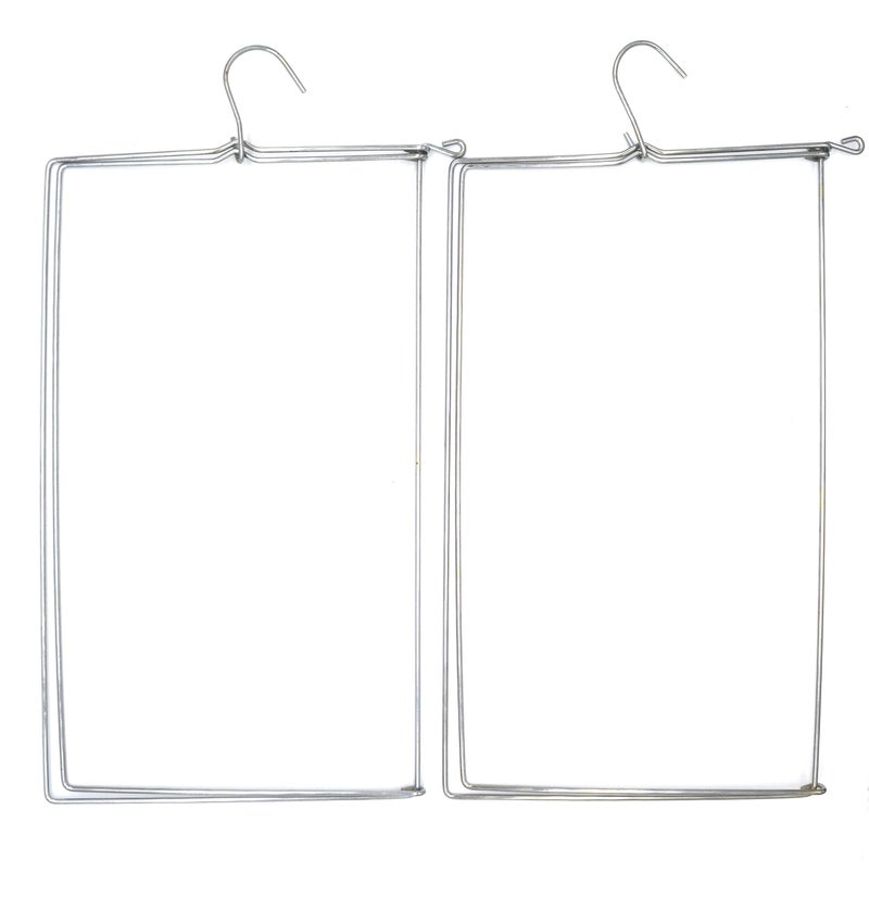AMENSHREE Steel Special Saree Hanger (Book Type) Reliable and Wrinkle Free Clothing Pack of 12 Piece, Silver - Image 1