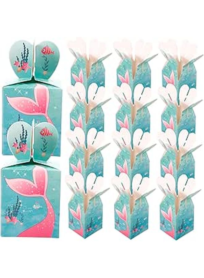 50 Elegant Mermaid Candy Boxes Wedding Party Favor Packaging Treat Holders - Image 1