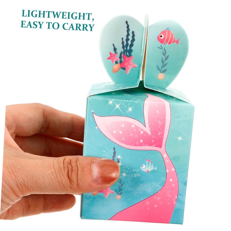 50 Elegant Mermaid Candy Boxes Wedding Party Favor Packaging Treat Holders - Image 5