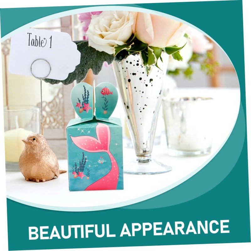 50 Elegant Mermaid Candy Boxes Wedding Party Favor Packaging Treat Holders - Image 4