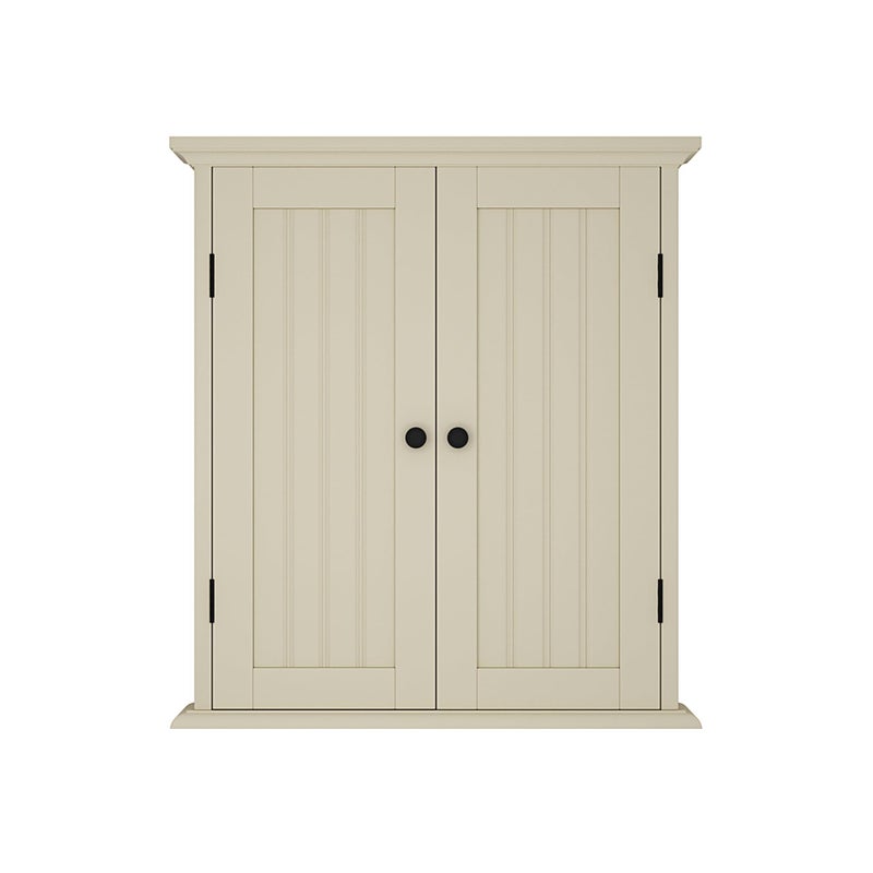 ChooChoo Bathroom Wall Cabinet, Over The Toilet Space Saver Storage Cabinet, Medicine Cabinet with 2 Door and Adjustable Shelves, Cupboard, Cream Yellow - Image 3
