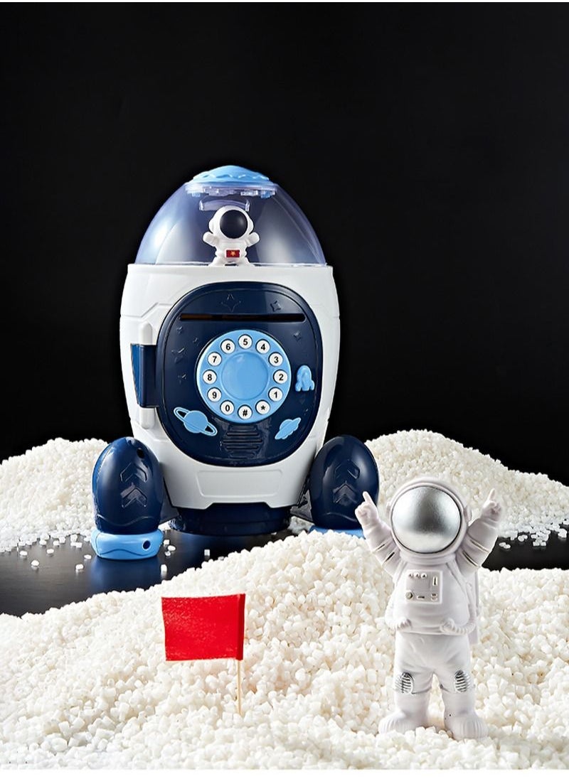 ULHYC - Electronic Money Saving Box With Password and Unique Rocket Astronaut Design with Star Projector Durable Saving Bank for Kids - Image 1