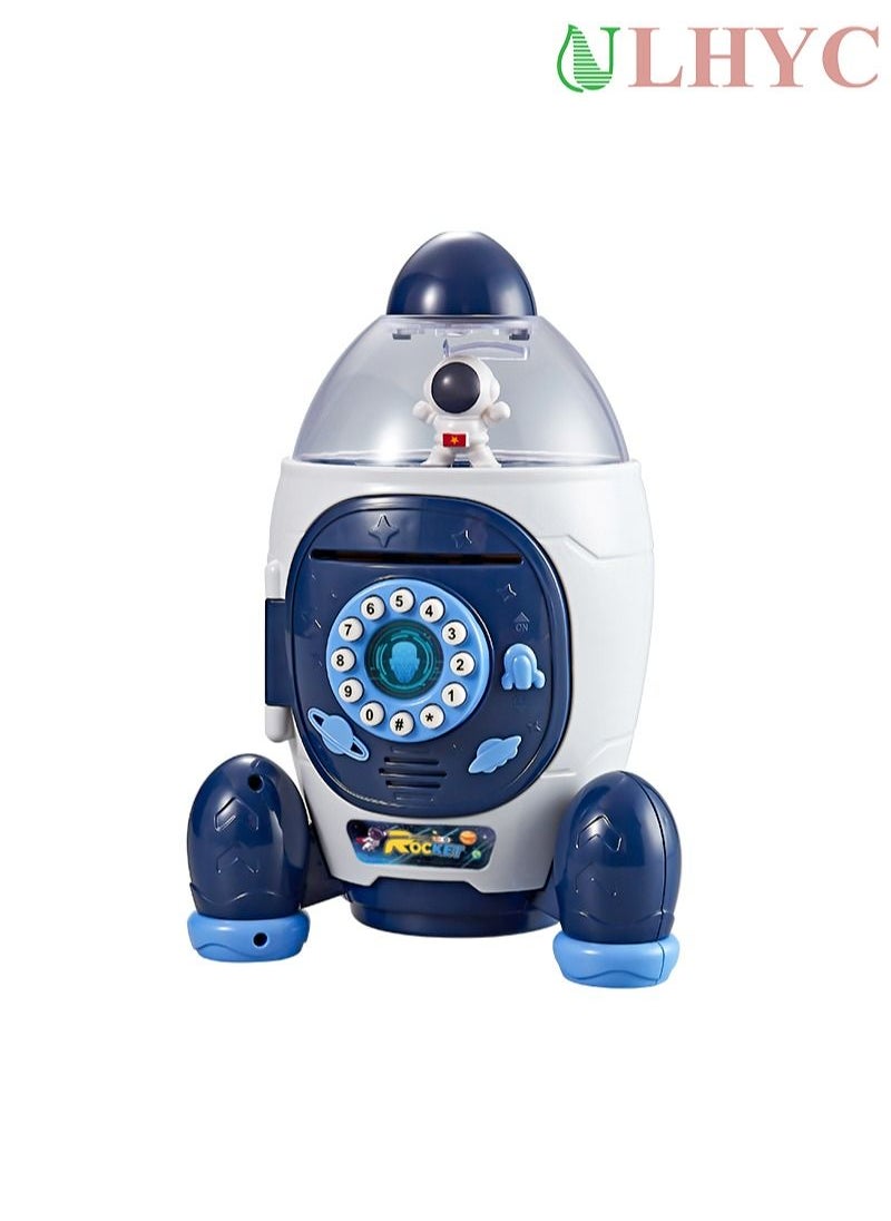 ULHYC - Electronic Money Saving Box With Password and Unique Rocket Astronaut Design with Star Projector Durable Saving Bank for Kids - Image 1
